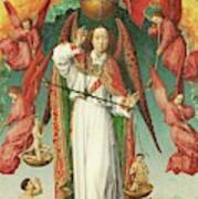Altar Of The Last Judgement, Detail. The Archangel Michael Weighing Souls, Detail. Poster