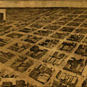 Amarillo Texas Vintage City Street Map 1918 Poster