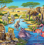 Animals In Africa Poster