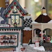 Antiques In Christmas Town Poster