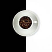 Aromatic Coffee Beans On The Pot Poster