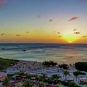 Aruban Sunset Panoramic Poster