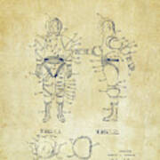 Astronaut Space Suit Patent 1968 - Vintage Poster