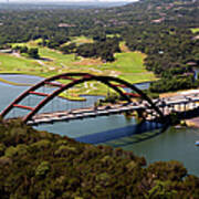 Austin Texas 360 Bridge Aerial Poster