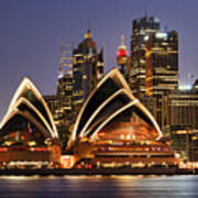 Australia Iconic Sydney City Landmarks Poster