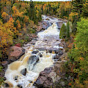 Autumn At Beaver River Falls Poster