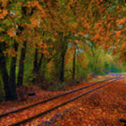 Autumn Rails Poster