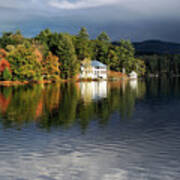 Autumn Reflection Lake Morey Vermont Poster