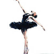 Ballerina In Black Tutu 2 Poster