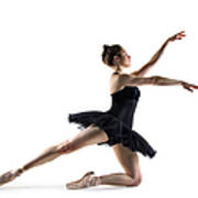 Ballet Dancer In Tutu On White Poster