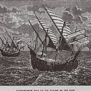 Bartholomew Diaz On His Voyage To South Poster