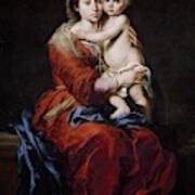 Bartolome Esteban Murillo / 'our Lady Of The Rosary', 1650-1655, Spanish School, Oil On Canvas. Poster
