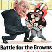 Battle For The Browns Art Modell Sucker-punched Cleveland Sports Illustrated Cover Poster