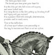 Be Equestrian Quote Poster