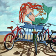 Beach Bikes Poster