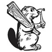 Beaver Holding Building Materials Poster