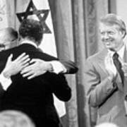 Begin, Sadat And Carter At White House Poster