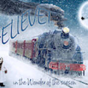 Believe In The Wonder Holiday Card Poster