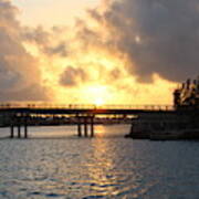 Bermuda Sunset Over Bridge Poster