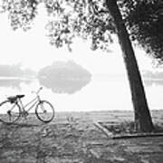 Bicycle And Bay Mau Lake Lenin Park Poster