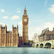 Big Ben In Sunny Day London Poster