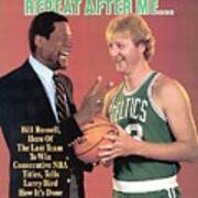 Bill Russell And Boston Celtics Larry Bird Sports Illustrated Cover Poster