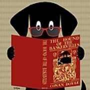 Black Dog Reading Poster