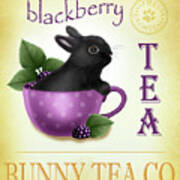 Blackberry Tea Bunny Poster