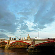 Blackfriars Bridge, The Thames, London Poster