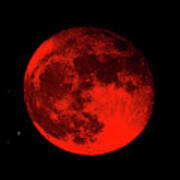 Blood Red Wolf Supermoon Eclipse Series 873dr Poster