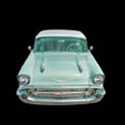 Blue Chevy Bel Air Square Poster