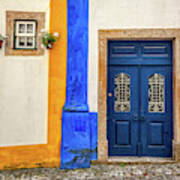 Blue Door Of Medieval Portugal Poster