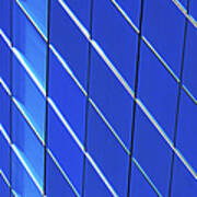 Blue Glass Modern Building Poster