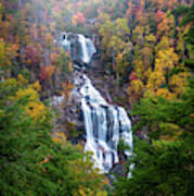 Blue Ridge Mountains Asheville Nc Whitewater Falls Autumn Scenic Poster