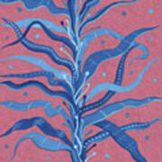 Blue Seaweed Poster