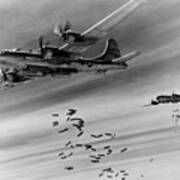Boeing B-29 Bombers Drop Bombs On Burma Poster