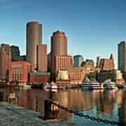 Boston Morning Skyline Poster