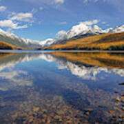 Bowman Lake Autumn Afternoon Poster