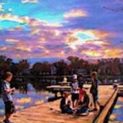 Boys On The Dock Poster