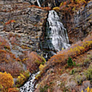 Bridal Veil Falls In Provo Canyon Poster