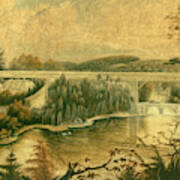 Bridge Over The Wissahickon Creek, About 1835 Poster