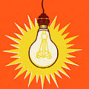 Bright Lightbulb Poster