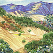 Briones From Mount Diablo Foothills Poster