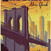 Brooklyn Poster - Vintage Brooklyn Bridge Poster