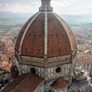 Brunelleschi's Dome On The Cathedral Of Santa Maria Del Fiore In Poster