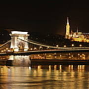 Budapest At Night Poster