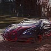 Bugatti Veyron Grand Sport Vitesse La Finale Drawing Poster