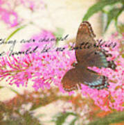 Butterfly Kisses Quote Poster