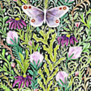 Butterfly Tapestry Design Poster