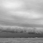 Cactus Roll Cloud Bw Poster